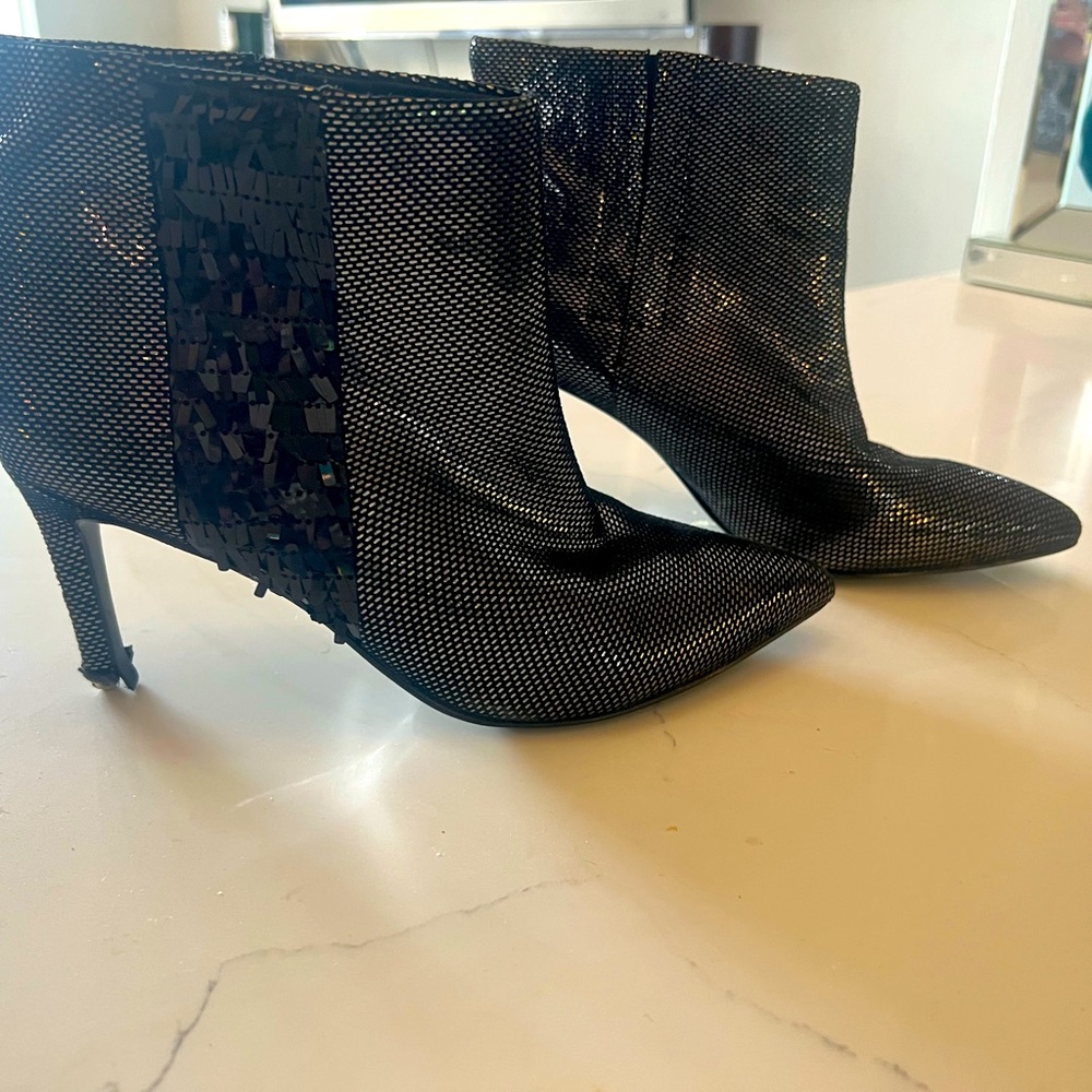 Nine West- charcoal gray/ black with sparkle sheen